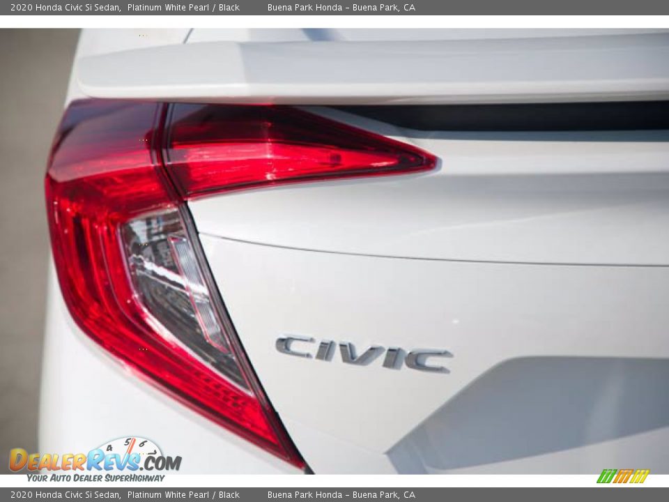 2020 Honda Civic Si Sedan Platinum White Pearl / Black Photo #10