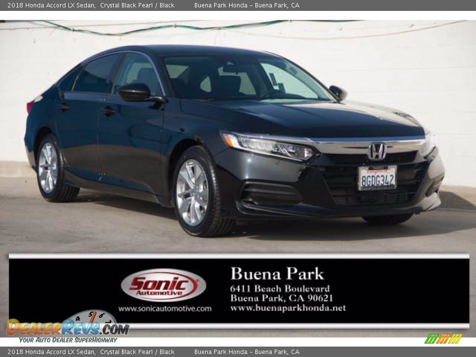 2018 Honda Accord LX Sedan Crystal Black Pearl / Black Photo #1