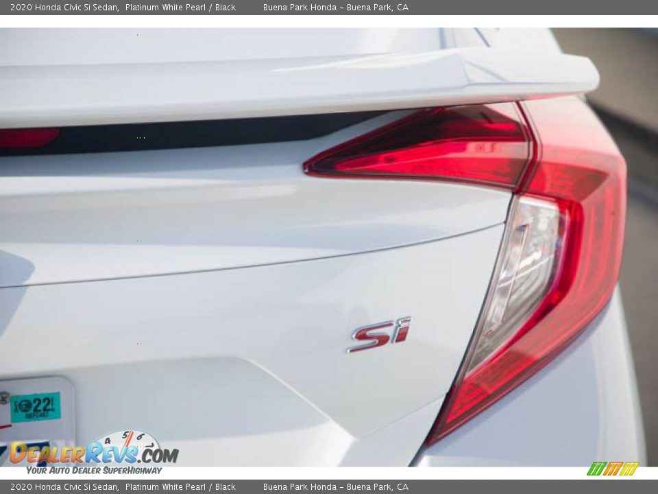 2020 Honda Civic Si Sedan Platinum White Pearl / Black Photo #11