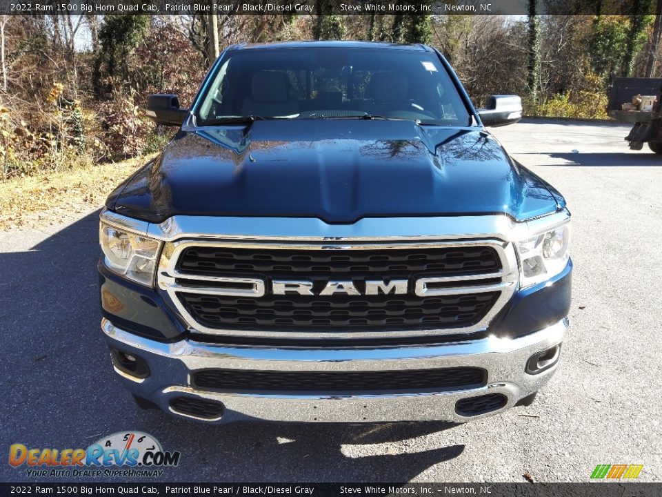 2022 Ram 1500 Big Horn Quad Cab Patriot Blue Pearl / Black/Diesel Gray Photo #3