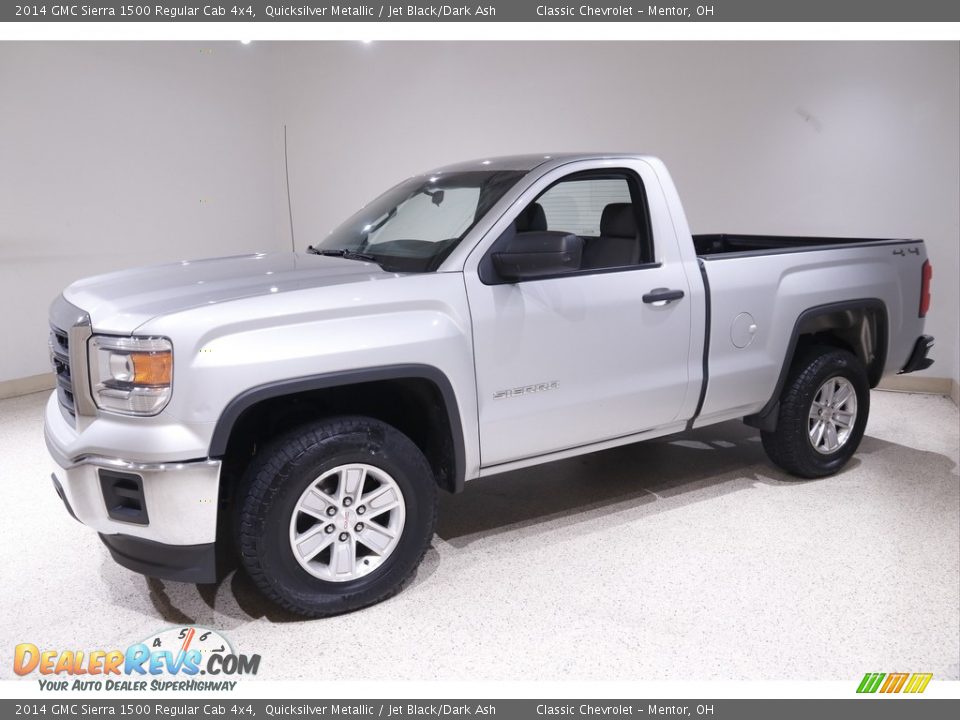 2014 GMC Sierra 1500 Regular Cab 4x4 Quicksilver Metallic / Jet Black/Dark Ash Photo #3