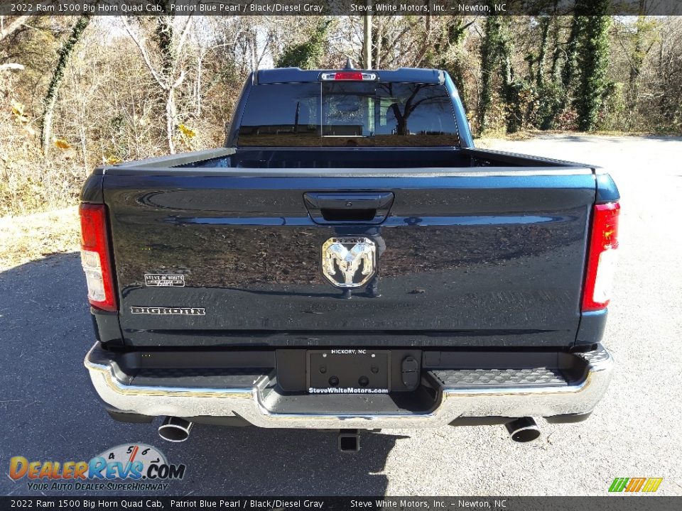 2022 Ram 1500 Big Horn Quad Cab Patriot Blue Pearl / Black/Diesel Gray Photo #7