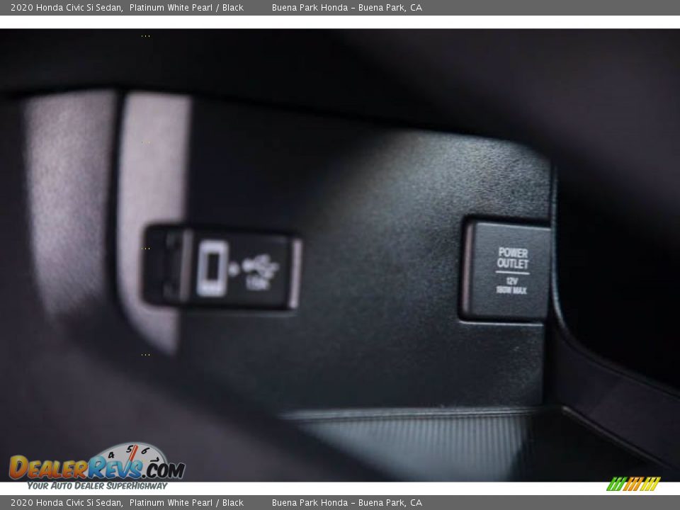2020 Honda Civic Si Sedan Platinum White Pearl / Black Photo #17