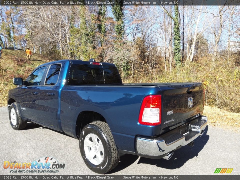 2022 Ram 1500 Big Horn Quad Cab Patriot Blue Pearl / Black/Diesel Gray Photo #9