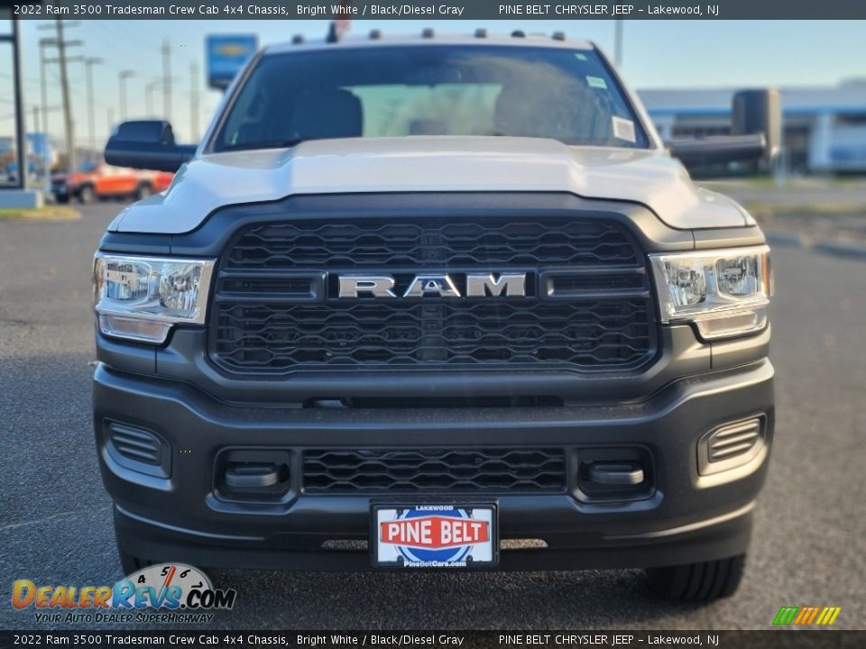 2022 Ram 3500 Tradesman Crew Cab 4x4 Chassis Bright White / Black/Diesel Gray Photo #3