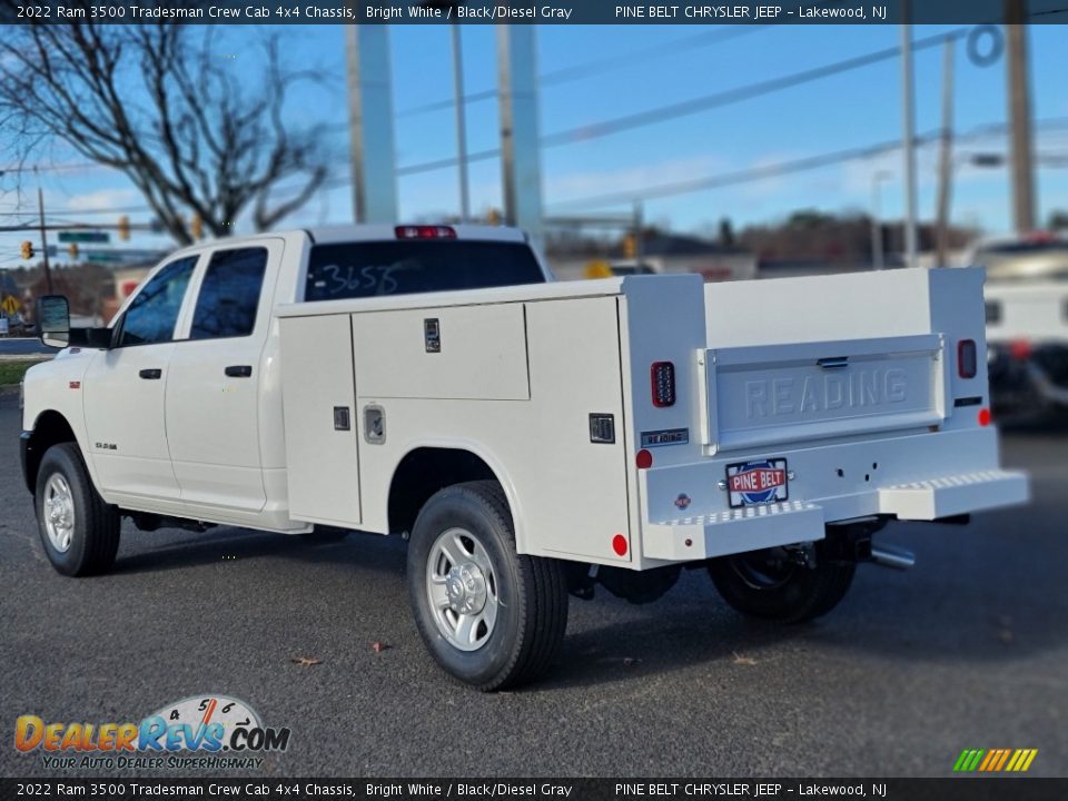 2022 Ram 3500 Tradesman Crew Cab 4x4 Chassis Bright White / Black/Diesel Gray Photo #6