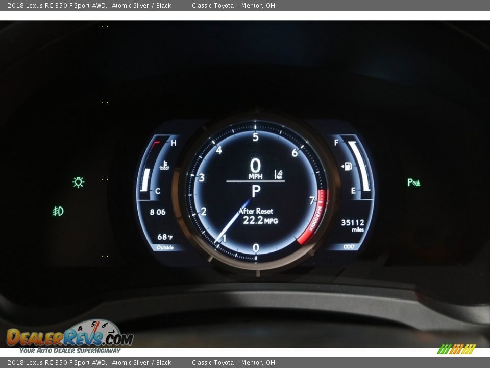 2018 Lexus RC 350 F Sport AWD Gauges Photo #8