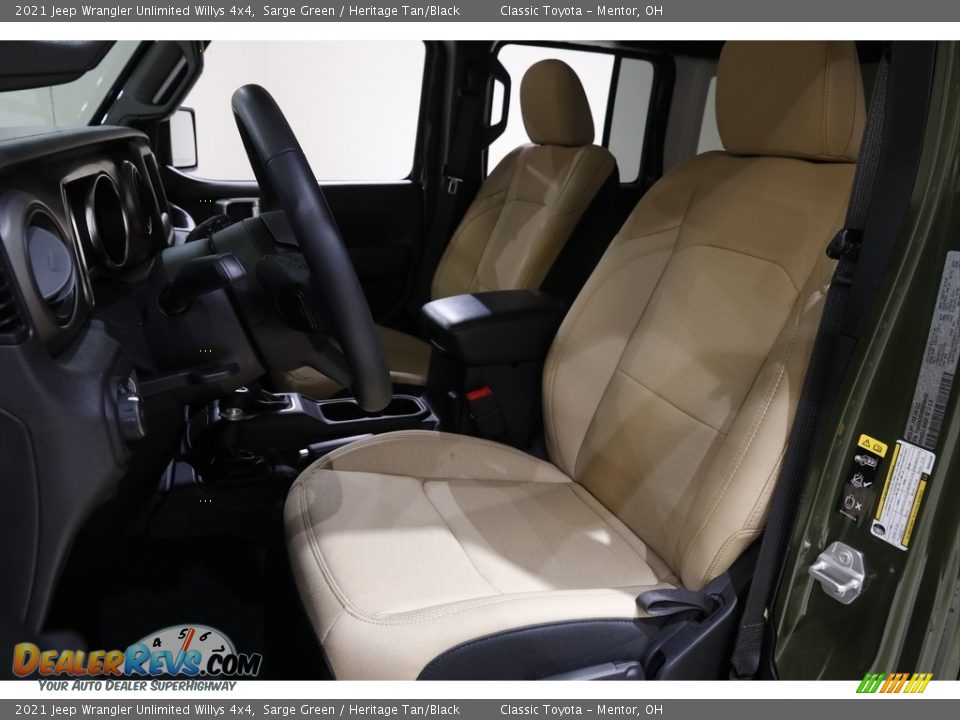 2021 Jeep Wrangler Unlimited Willys 4x4 Sarge Green / Heritage Tan/Black Photo #5