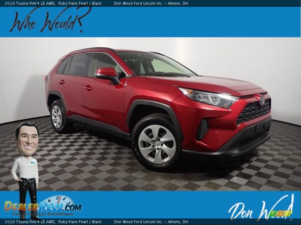 2019 Toyota RAV4 LE AWD Ruby Flare Pearl / Black Photo #1