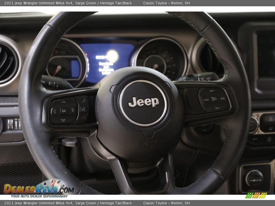2021 Jeep Wrangler Unlimited Willys 4x4 Sarge Green / Heritage Tan/Black Photo #7