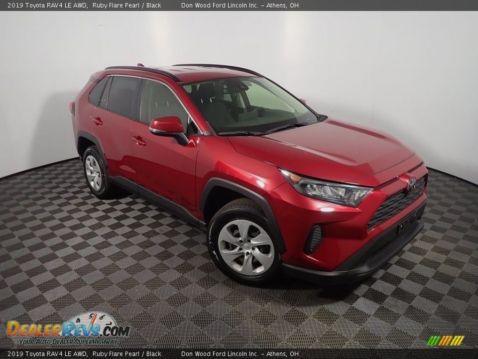 2019 Toyota RAV4 LE AWD Ruby Flare Pearl / Black Photo #3