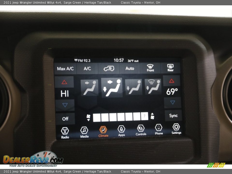 2021 Jeep Wrangler Unlimited Willys 4x4 Sarge Green / Heritage Tan/Black Photo #12