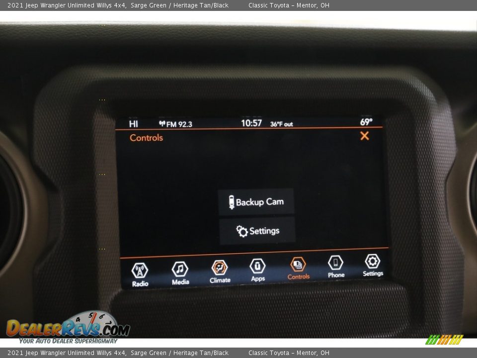 2021 Jeep Wrangler Unlimited Willys 4x4 Sarge Green / Heritage Tan/Black Photo #13