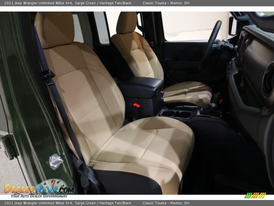 2021 Jeep Wrangler Unlimited Willys 4x4 Sarge Green / Heritage Tan/Black Photo #16