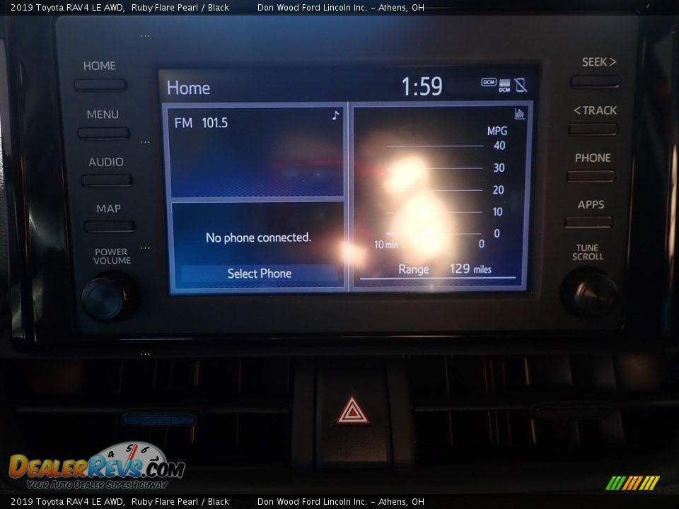 2019 Toyota RAV4 LE AWD Ruby Flare Pearl / Black Photo #26