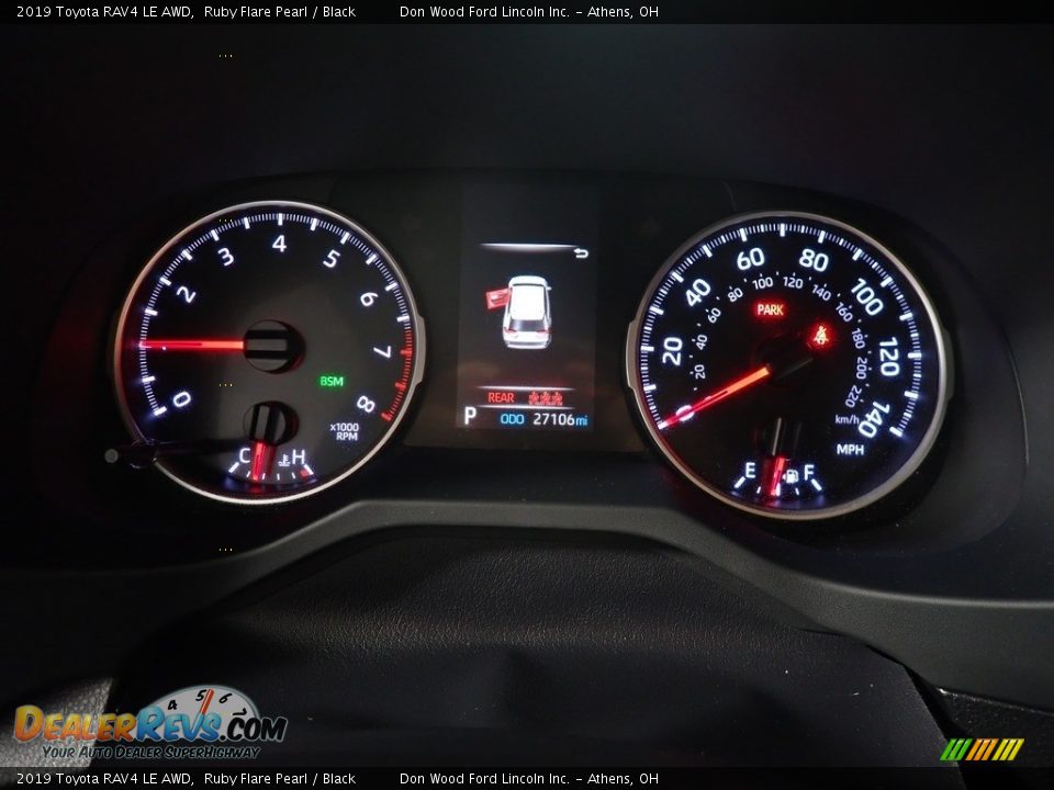 2019 Toyota RAV4 LE AWD Ruby Flare Pearl / Black Photo #28