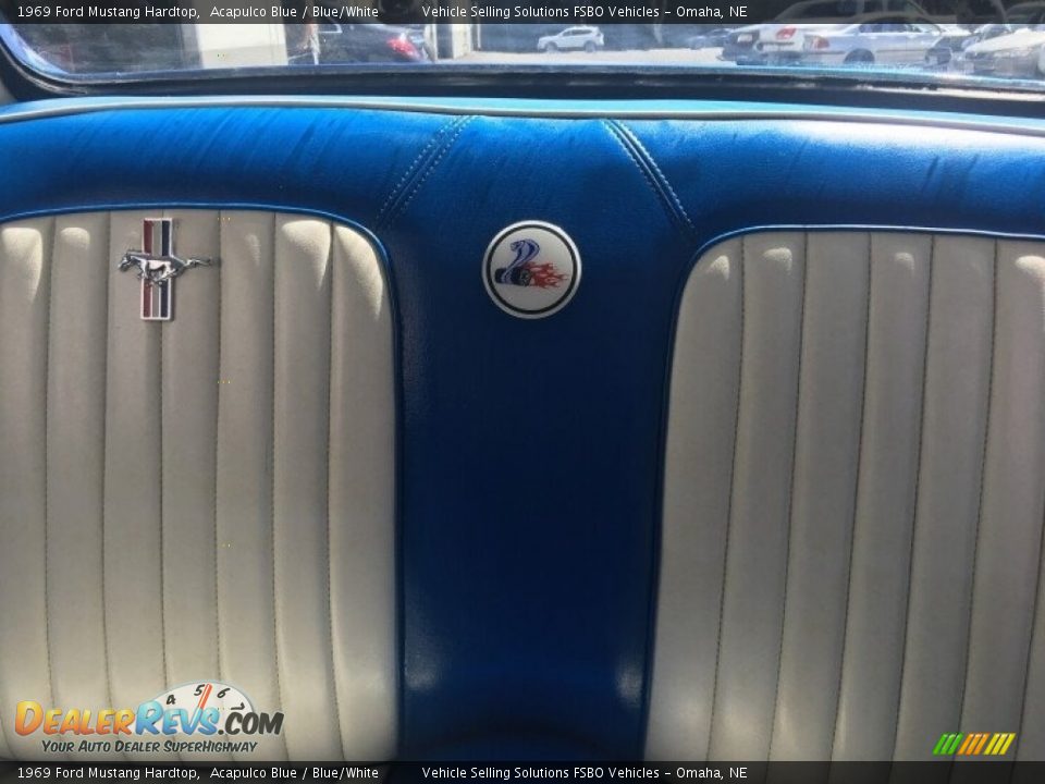 1969 Ford Mustang Hardtop Acapulco Blue / Blue/White Photo #13