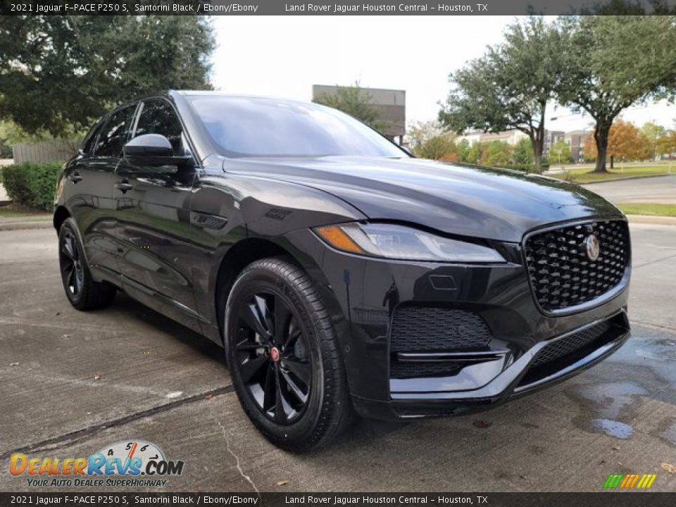 Santorini Black 2021 Jaguar F-PACE P250 S Photo #12