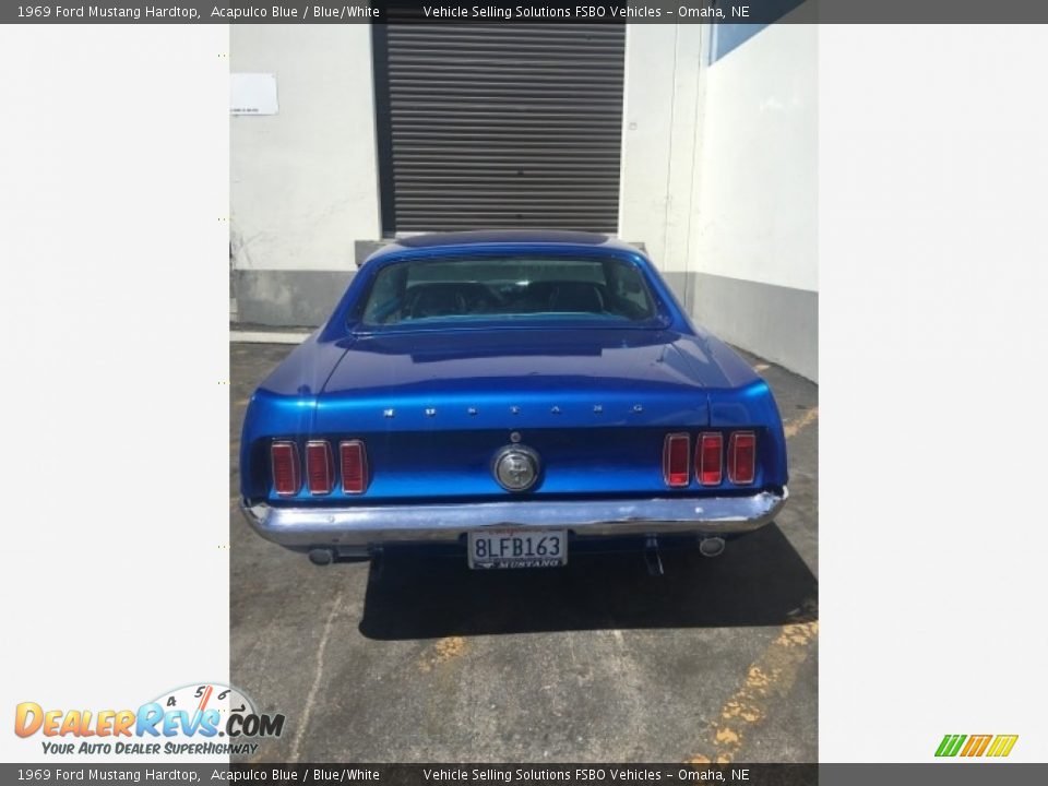 1969 Ford Mustang Hardtop Acapulco Blue / Blue/White Photo #17