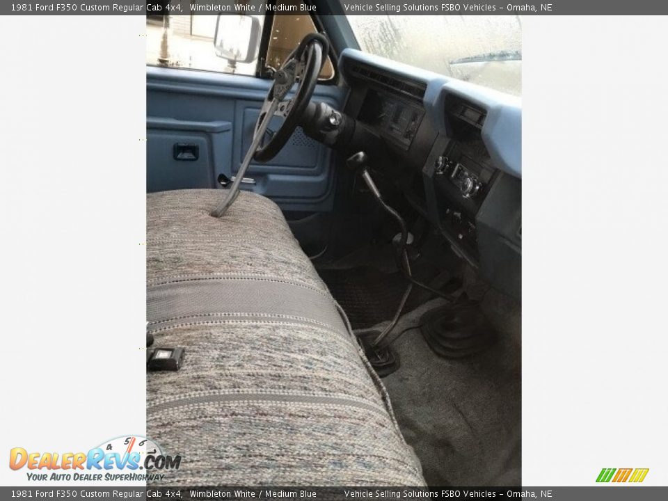 Medium Blue Interior - 1981 Ford F350 Custom Regular Cab 4x4 Photo #2
