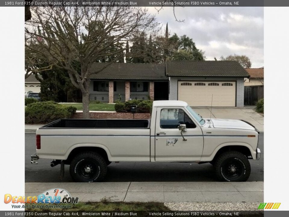 Wimbleton White 1981 Ford F350 Custom Regular Cab 4x4 Photo #8