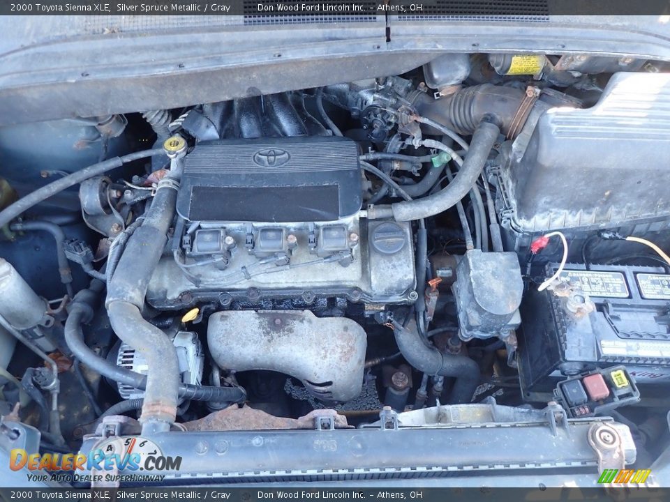 2000 Toyota Sienna XLE Silver Spruce Metallic / Gray Photo #6