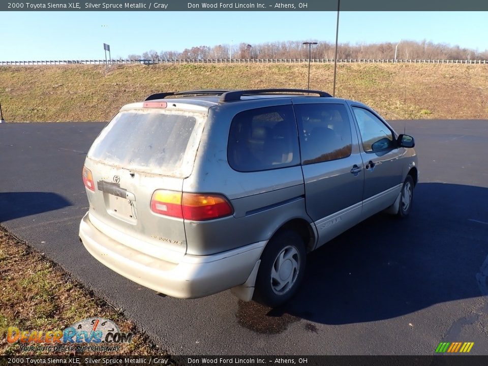 2000 Toyota Sienna XLE Silver Spruce Metallic / Gray Photo #11