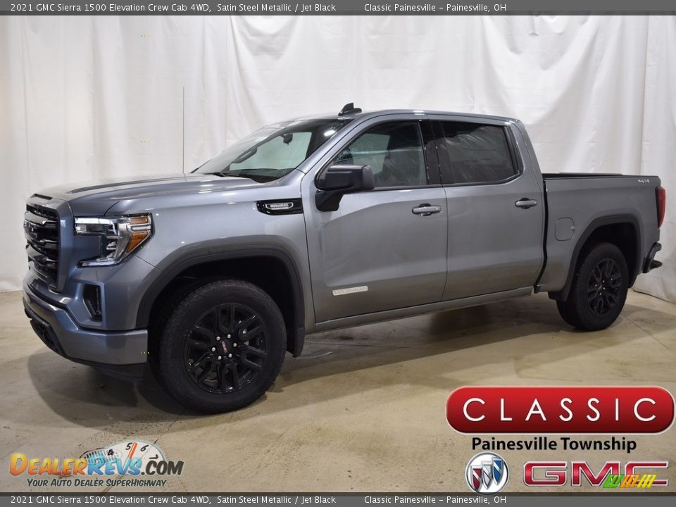 2021 GMC Sierra 1500 Elevation Crew Cab 4WD Satin Steel Metallic / Jet Black Photo #1