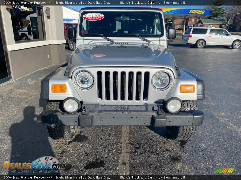 2004 Jeep Wrangler Rubicon 4x4 Bright Silver Metallic / Dark Slate Gray Photo #3