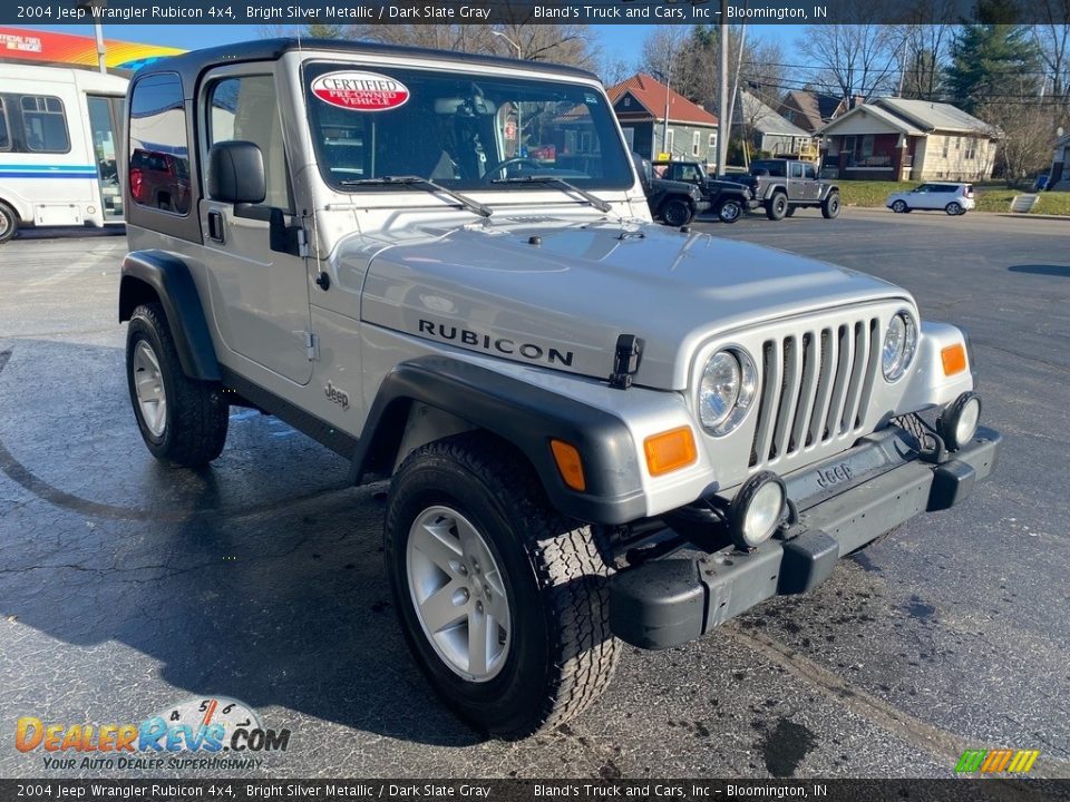 2004 Jeep Wrangler Rubicon 4x4 Bright Silver Metallic / Dark Slate Gray Photo #4