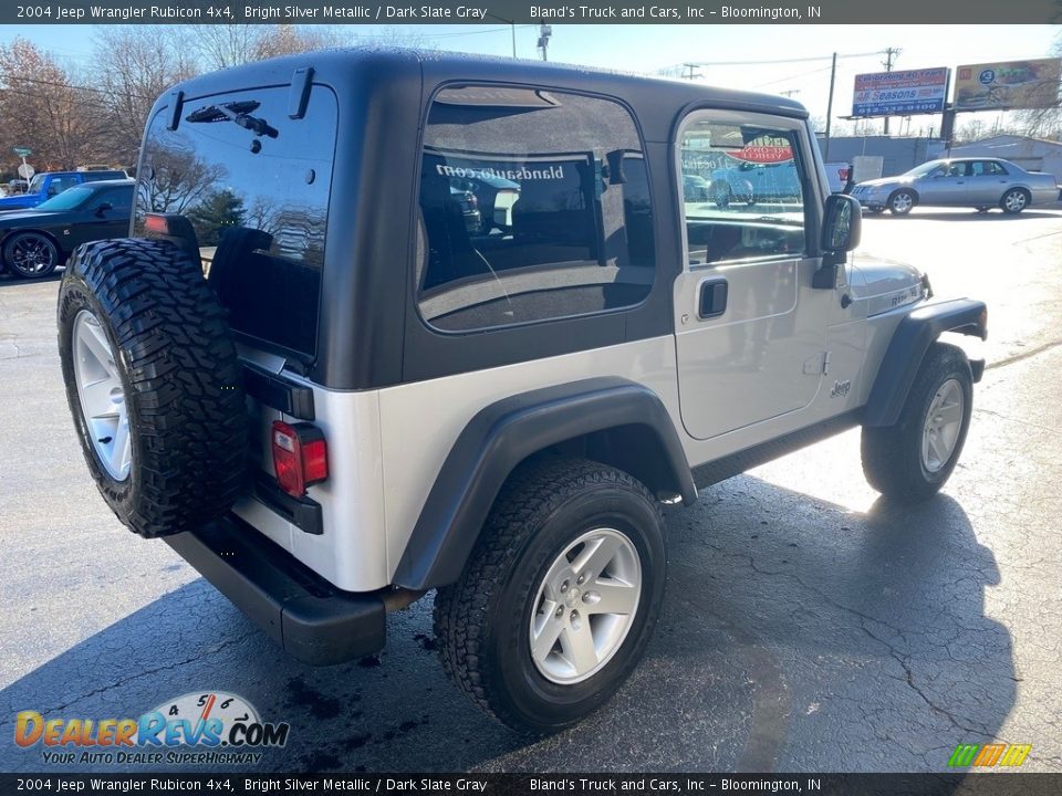 2004 Jeep Wrangler Rubicon 4x4 Bright Silver Metallic / Dark Slate Gray Photo #5