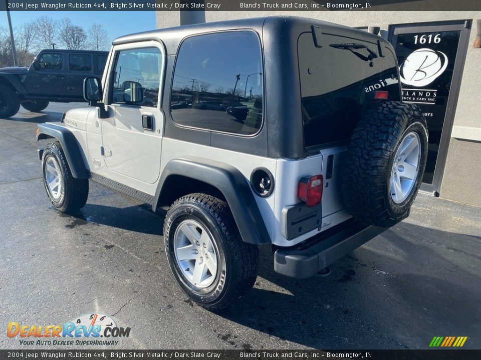 2004 Jeep Wrangler Rubicon 4x4 Bright Silver Metallic / Dark Slate Gray Photo #7