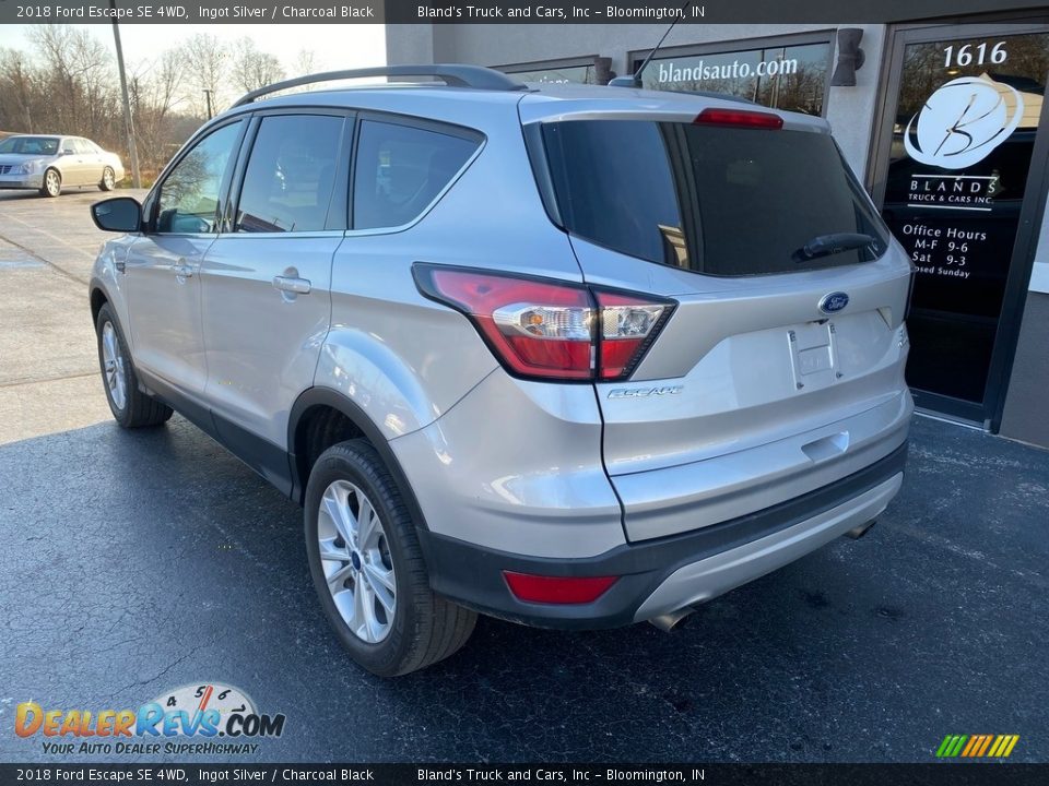 2018 Ford Escape SE 4WD Ingot Silver / Charcoal Black Photo #7