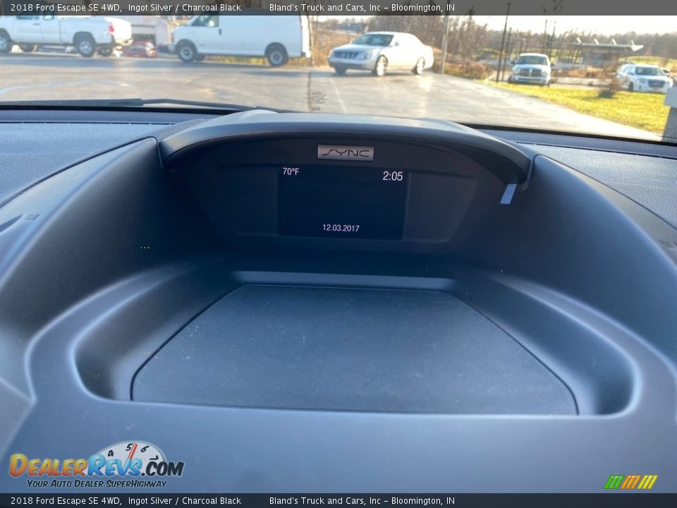 2018 Ford Escape SE 4WD Ingot Silver / Charcoal Black Photo #22