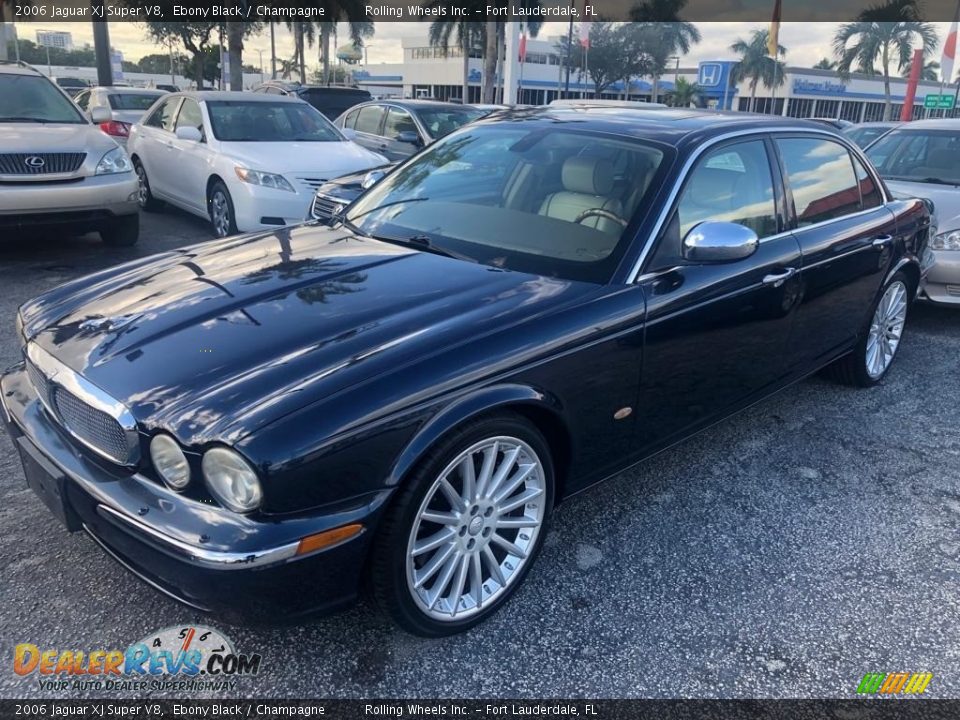 2006 Jaguar XJ Super V8 Ebony Black / Champagne Photo #1