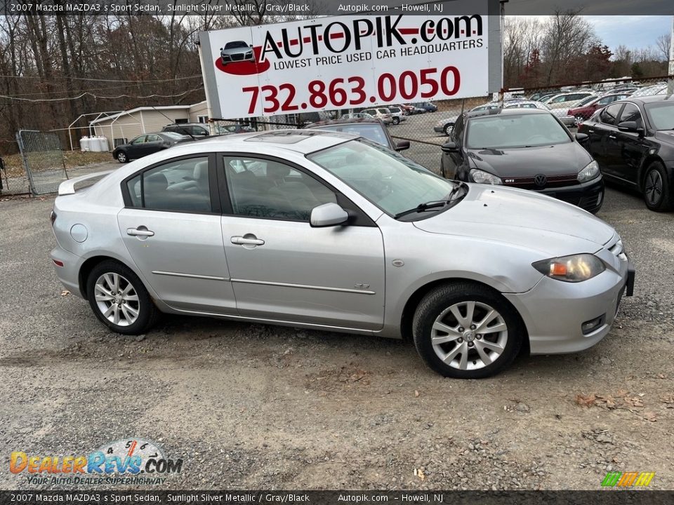 2007 Mazda MAZDA3 s Sport Sedan Sunlight Silver Metallic / Gray/Black Photo #1