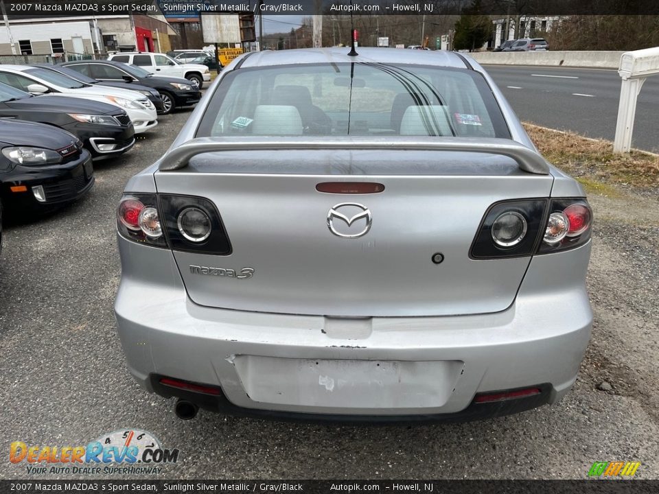 2007 Mazda MAZDA3 s Sport Sedan Sunlight Silver Metallic / Gray/Black Photo #4