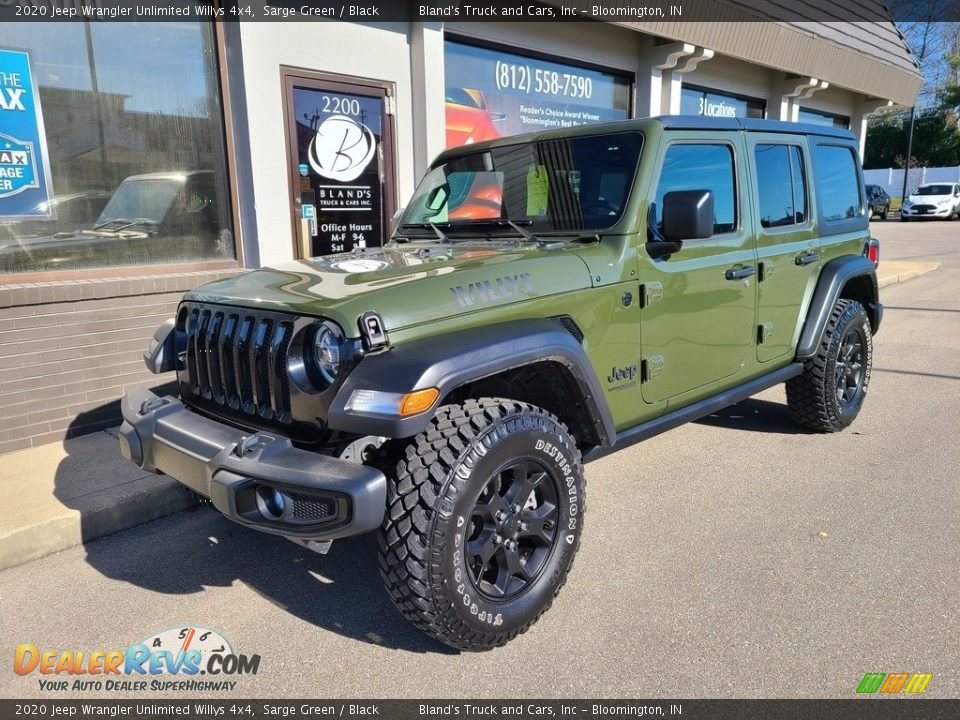 2020 Jeep Wrangler Unlimited Willys 4x4 Sarge Green / Black Photo #2