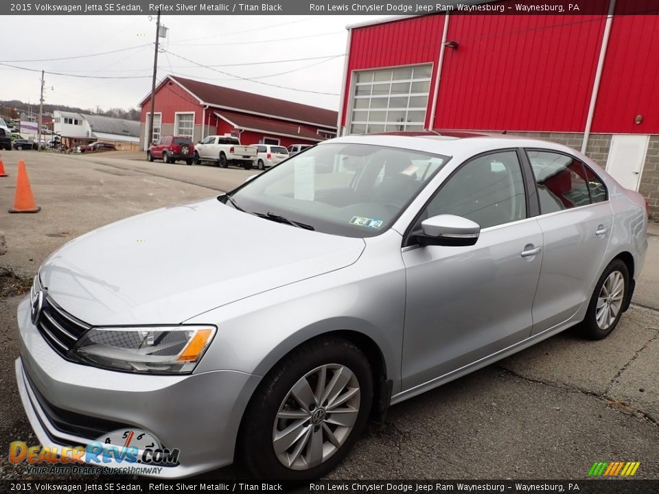 2015 Volkswagen Jetta SE Sedan Reflex Silver Metallic / Titan Black Photo #1