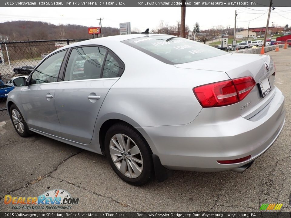 2015 Volkswagen Jetta SE Sedan Reflex Silver Metallic / Titan Black Photo #2