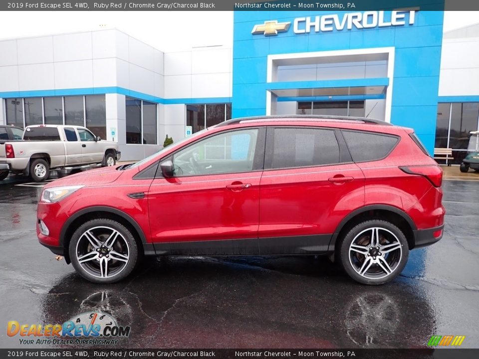 2019 Ford Escape SEL 4WD Ruby Red / Chromite Gray/Charcoal Black Photo #3