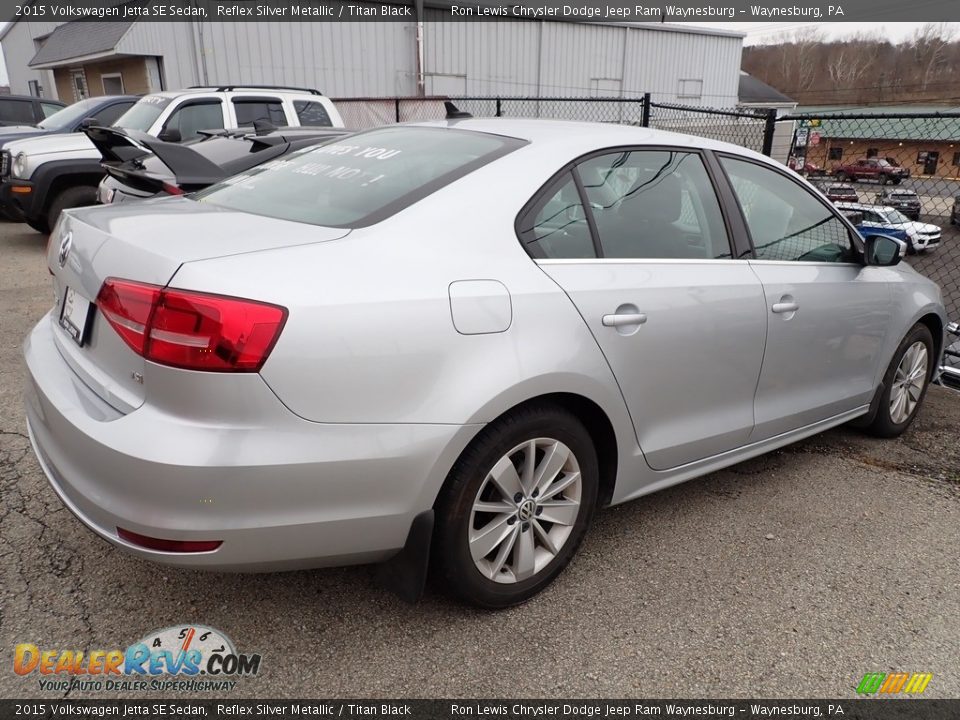 2015 Volkswagen Jetta SE Sedan Reflex Silver Metallic / Titan Black Photo #3