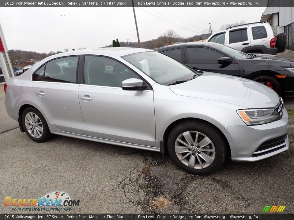 2015 Volkswagen Jetta SE Sedan Reflex Silver Metallic / Titan Black Photo #4