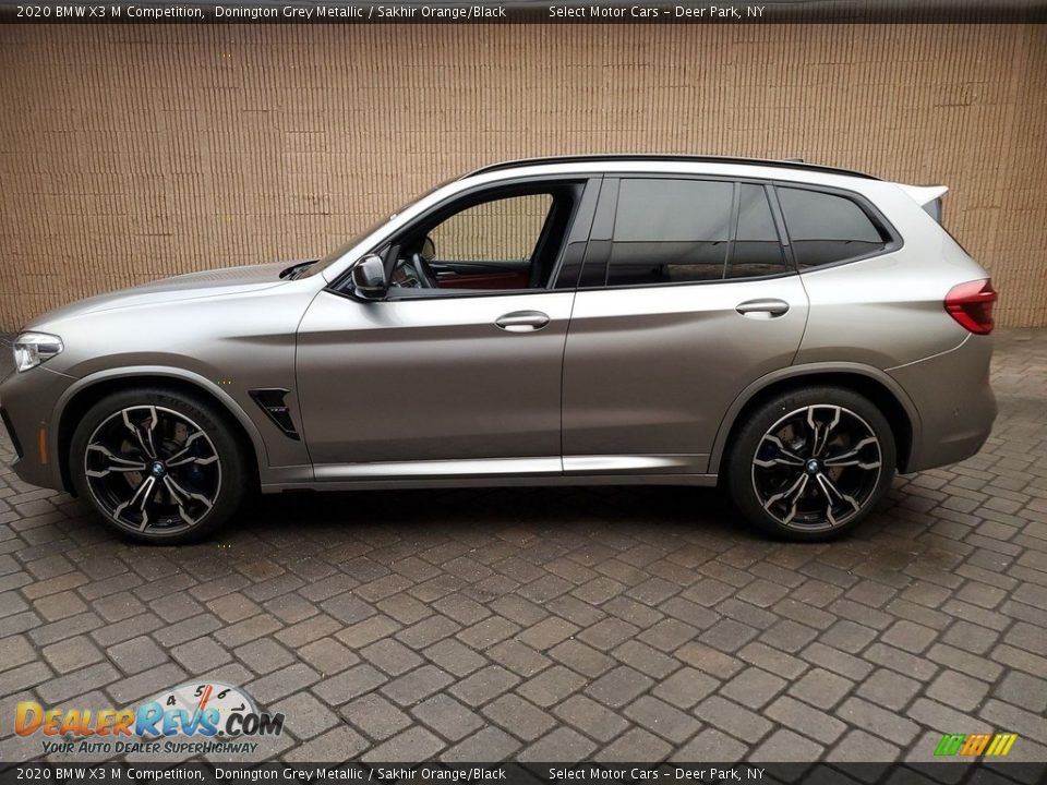2020 BMW X3 M Competition Donington Grey Metallic / Sakhir Orange/Black Photo #2