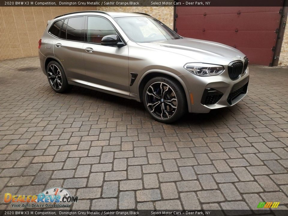 2020 BMW X3 M Competition Donington Grey Metallic / Sakhir Orange/Black Photo #3