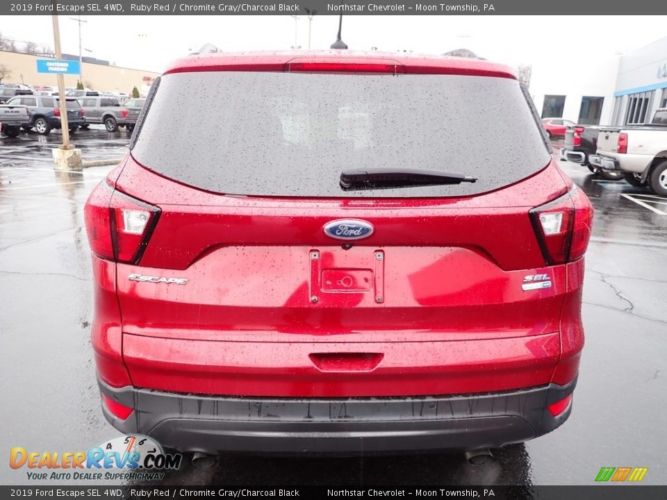 2019 Ford Escape SEL 4WD Ruby Red / Chromite Gray/Charcoal Black Photo #6