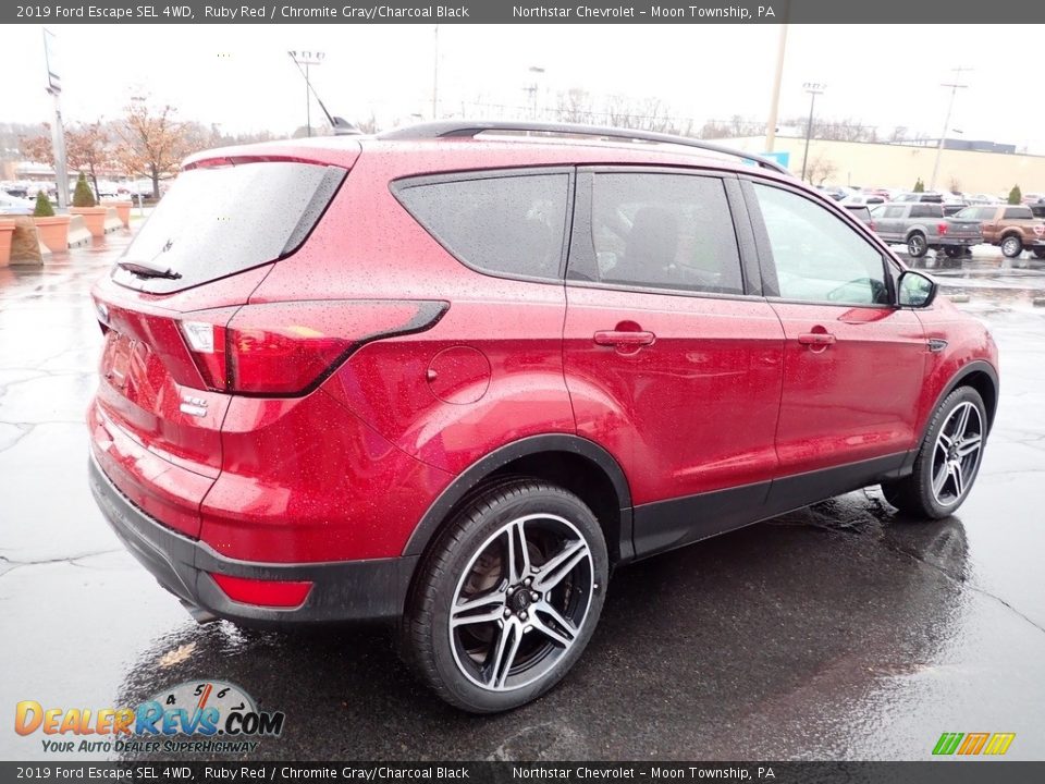 2019 Ford Escape SEL 4WD Ruby Red / Chromite Gray/Charcoal Black Photo #9