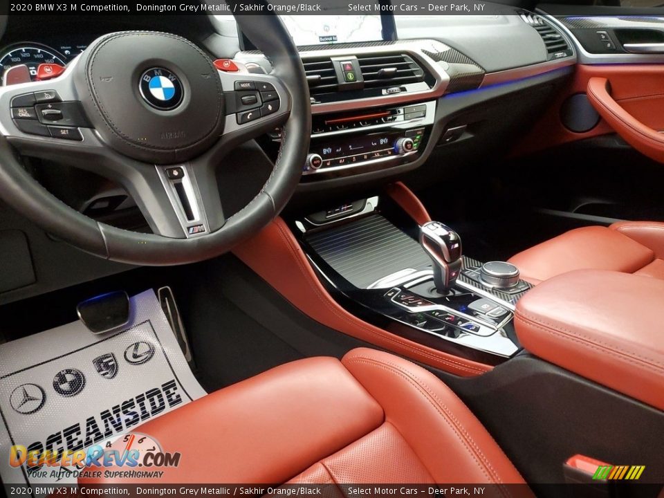 2020 BMW X3 M Competition Donington Grey Metallic / Sakhir Orange/Black Photo #8
