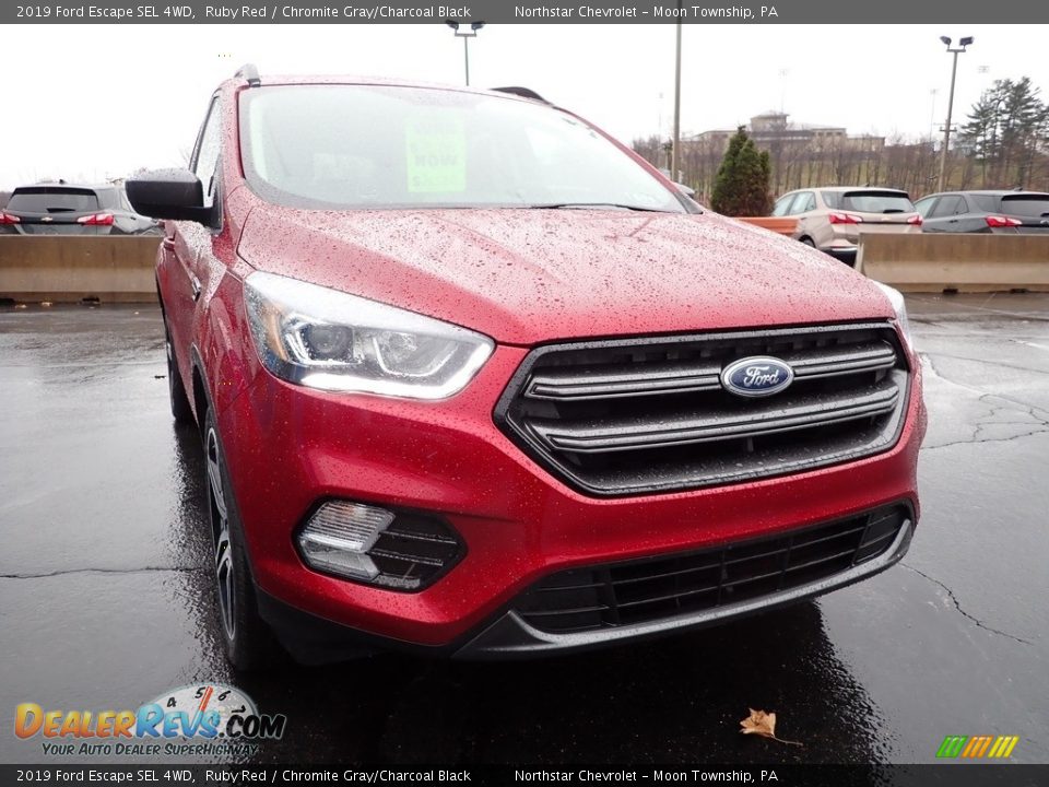 2019 Ford Escape SEL 4WD Ruby Red / Chromite Gray/Charcoal Black Photo #12
