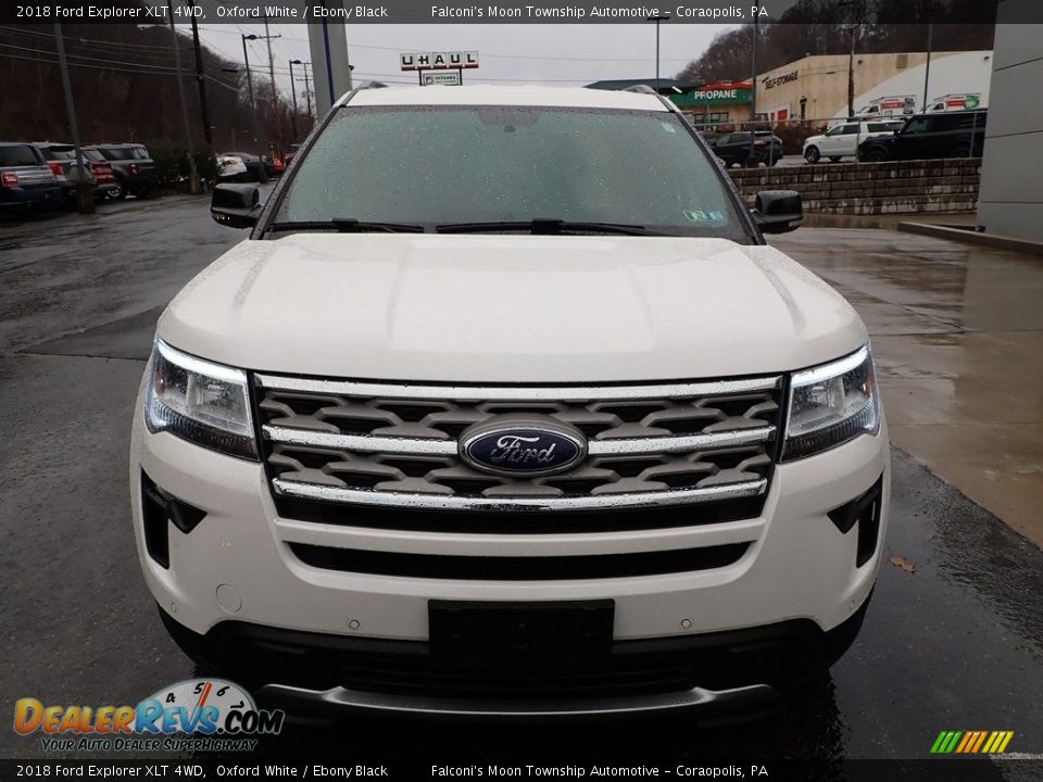 2018 Ford Explorer XLT 4WD Oxford White / Ebony Black Photo #8